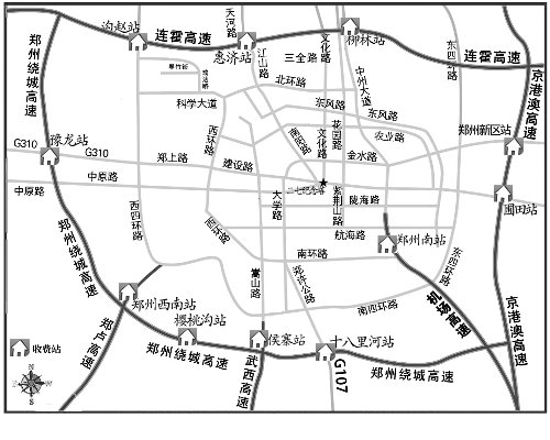 交警绘制郑州周边11个高速收费站免费通行