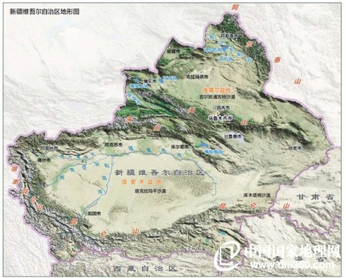 新疆地形图高清