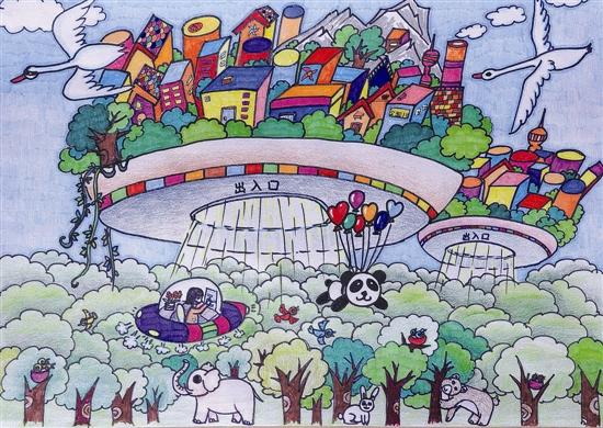 三门峡学生画城市百年愿景 画工不凡荣获大奖