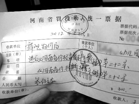 舞阳民办幼儿园年年遭罚 物价局执法方式遭质疑