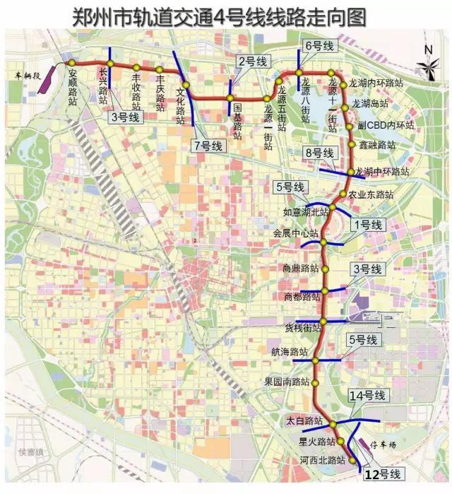 郑州地铁4号线_2019郑州地铁4号线最新线路图