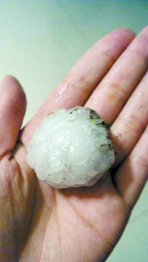 洛阳下冰雹如鸡蛋大小 汽车盖被子防被砸(图)