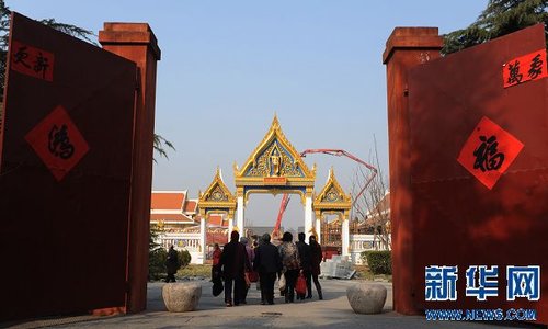 洛阳白马寺整修收尾泰国风格佛殿将纳客