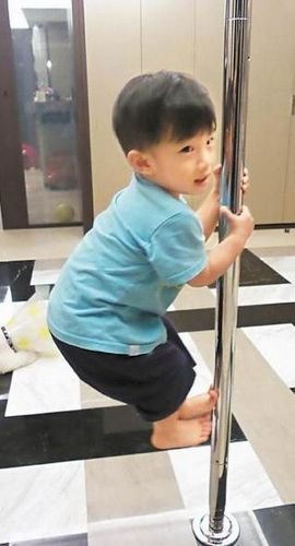 蔡依林打掉家中天花板装钢管 外甥跟风学钢管