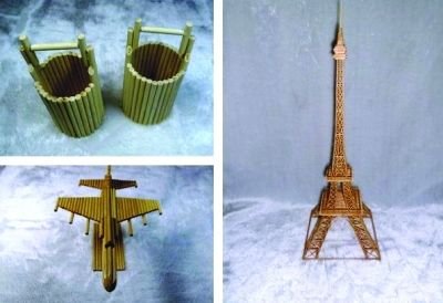 大学生用废弃筷子做成工艺品 月营业额超5000_大豫网_腾讯网