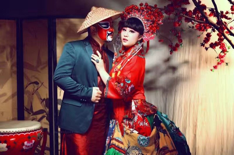 婚纱照中国风_复古中国风婚纱照图片(3)