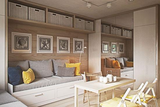 精妙空间切割术 单身小公寓实用又俏皮
