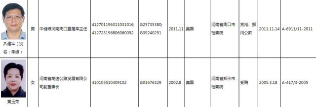 河南6名外逃人员被全球通缉 原工作单位公布
