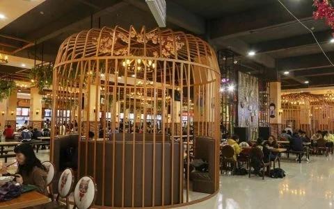 郑州一高校建"鸟笼"食堂 学生笼中就餐
