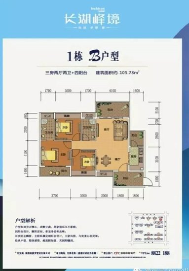 抓住机会 长湖峰境1号栋精致三房火速抢购中