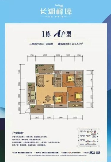 抓住机会 长湖峰境1号栋精致三房火速抢购中