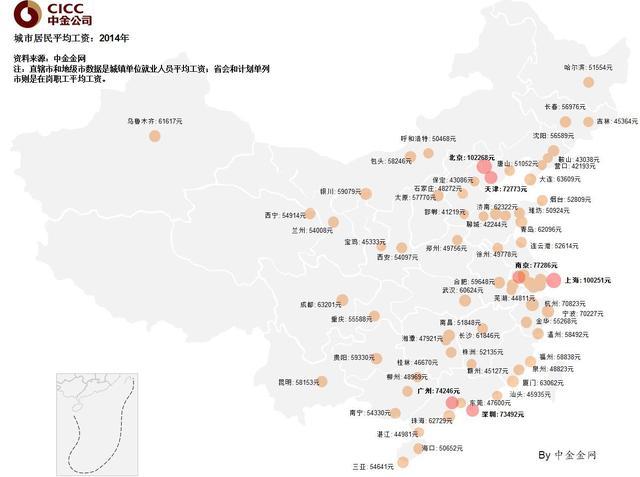 中国工资地图