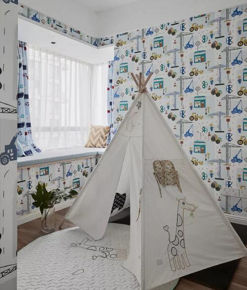 长沙110㎡北欧混搭美式 拐角端景台妙