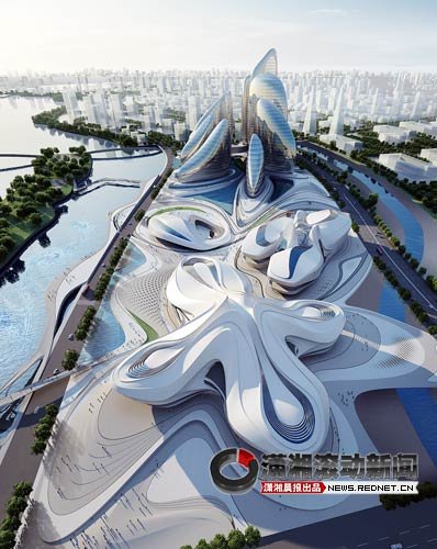 梅溪湖国际文化艺术中心奠基 2015年竣工(图)_大湘网_腾讯网