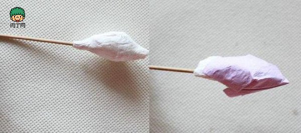 DIY皱纹纸折玫瑰花逼真假花制作步骤图解