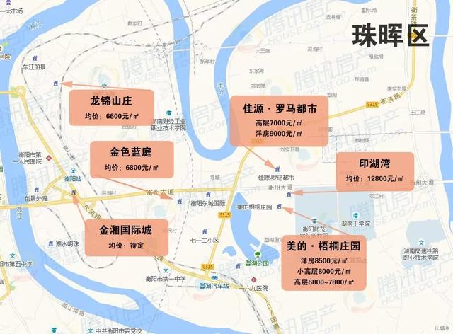 珠晖区房价地图