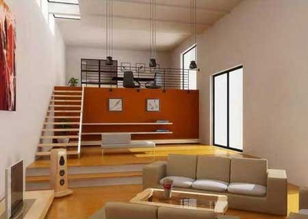 复式客厅装修效果图 迷死80后的简约范儿(图)