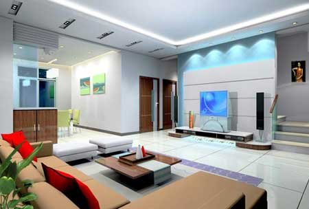 复式客厅装修效果图 迷死80后的简约范儿(图)