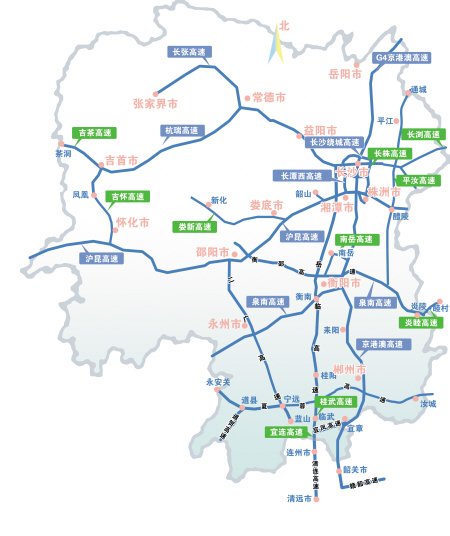 湖南高速公路绕行分流图公布 回家选京港澳复线