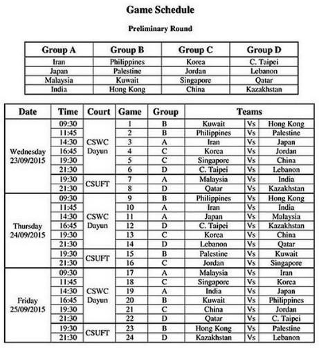 长沙男篮亚锦赛赛程曝光 首战对弱旅次战打韩