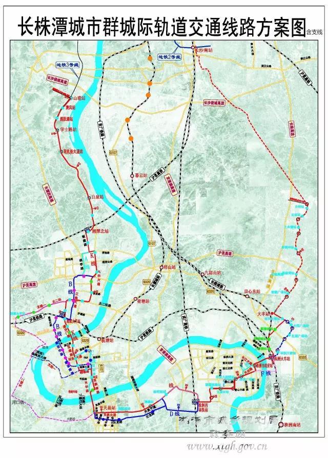 长株潭磁浮交通线湘潭段选线方案公示 24个站点