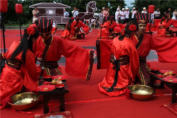 "七夕"南岳星空婚礼浪漫相约 揭秘汉式传统婚仪_大湘网_腾讯网