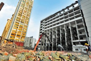 长沙长岛饭店剩余建筑拆除 将建多功能写字楼