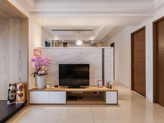 用电视墙来客厅隔断 效果居然这么惊艳