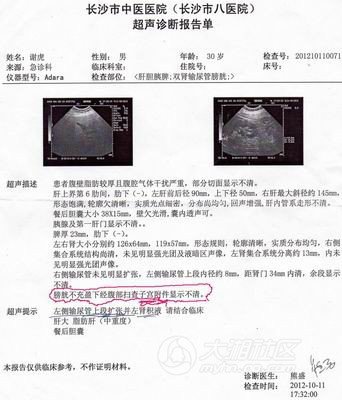 男子B超出现子宫附件显示不清+医院已道歉