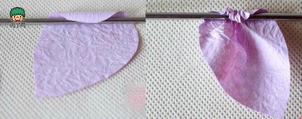 DIY皱纹纸折玫瑰花 逼真假花制作步骤图解