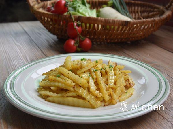 比肉好吃的孜然土豆条