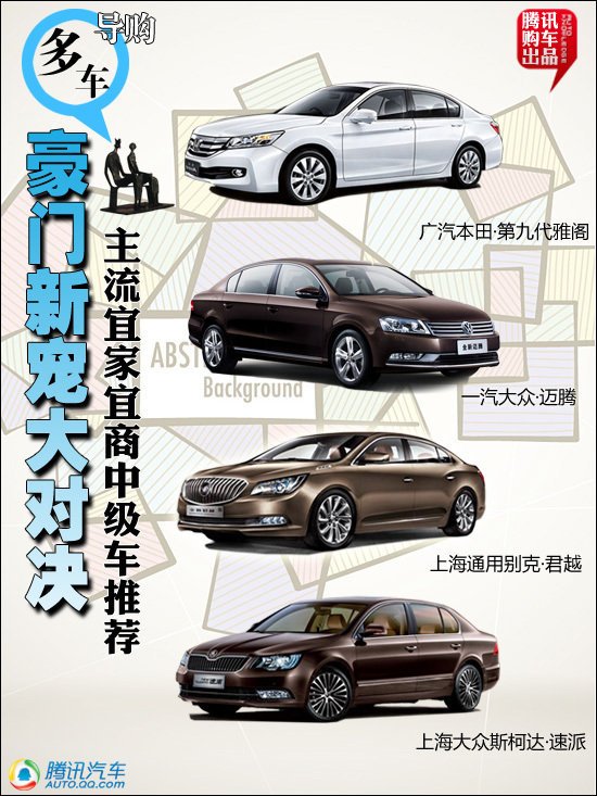 主流宜家宜商中级车推荐 豪门新宠大对决