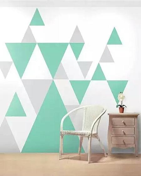 玩转视觉艺术 10个几何涂料改造房内背景墙