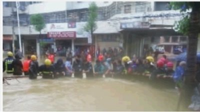 常德地区暴雨继续 多所学校被淹被迫停课