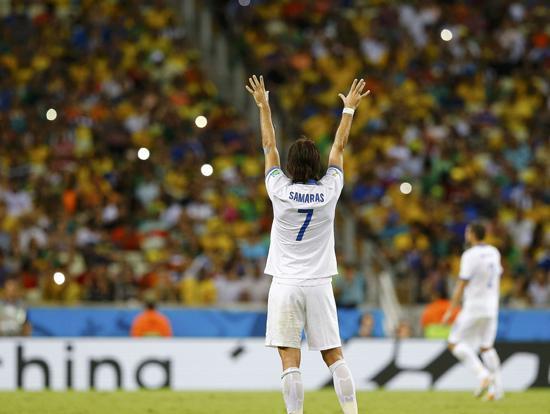 世界杯-希腊2-1胜科特迪瓦 萨马拉斯补时点杀