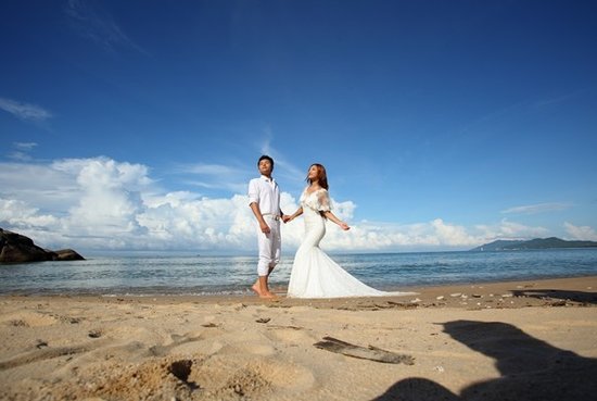 三亚天涯海角婚纱摄影_三亚天涯海角风景图