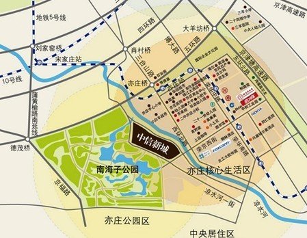 亦庄核心区低密宜居住宅中信新城配套较差