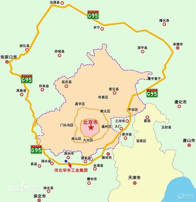 其中北京市境内包括密涿高速北京段,承平高速北京段,约90公里,河北省