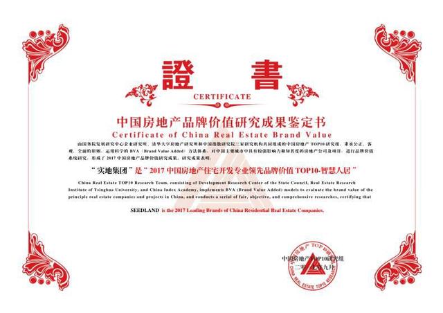 实地集团登榜房企品牌TOP30  产品力引领时代趋势