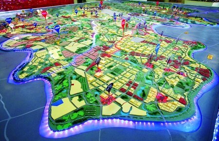 两江新区规划沙盘 记者 龙在全 摄图片