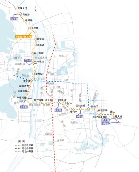 地铁4号线一期工程拟设24站 穿越四区一县_房产长沙站_腾讯网