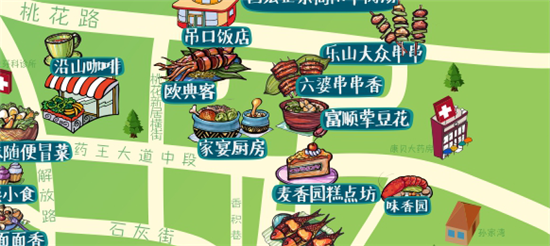 鼓浪屿手绘美食地图