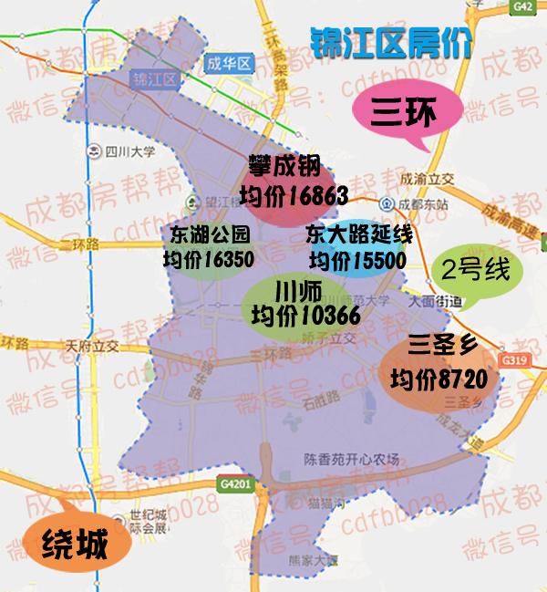 成都10月房价地图：完全没有降价的意思