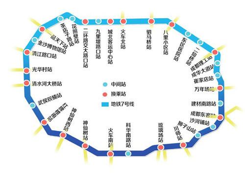 成都地铁7号线公布最新动态:2017年底试运营