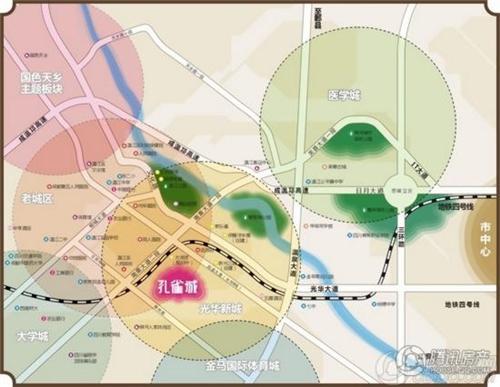 app资讯 电话:400-700-1234 转 629564 小结:和信孔雀城处于温江老