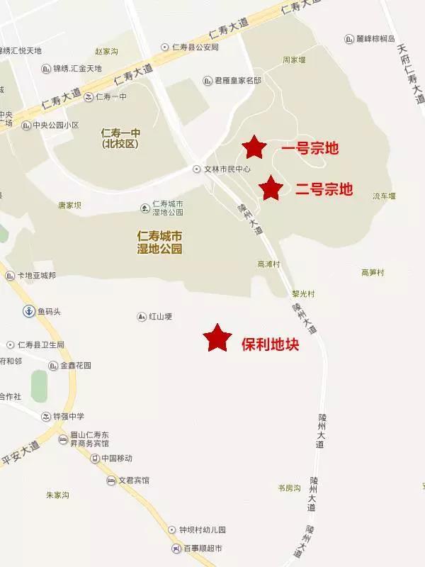 仁壽連襟地塊流拍 距保利上月4208元/㎡拿地僅1公里