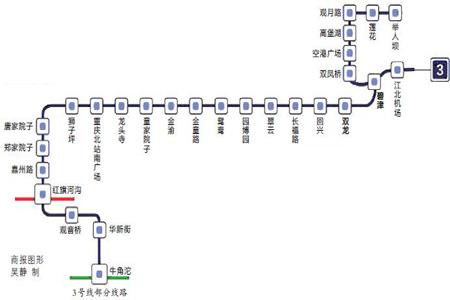 轨道3号线北延段昨开通 试乘16分钟跑完全程_房产重庆
