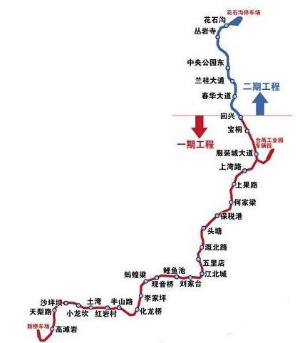 房产频道 重庆市轨道交通九号线一期工程,线路西起沙坪坝区高滩岩站