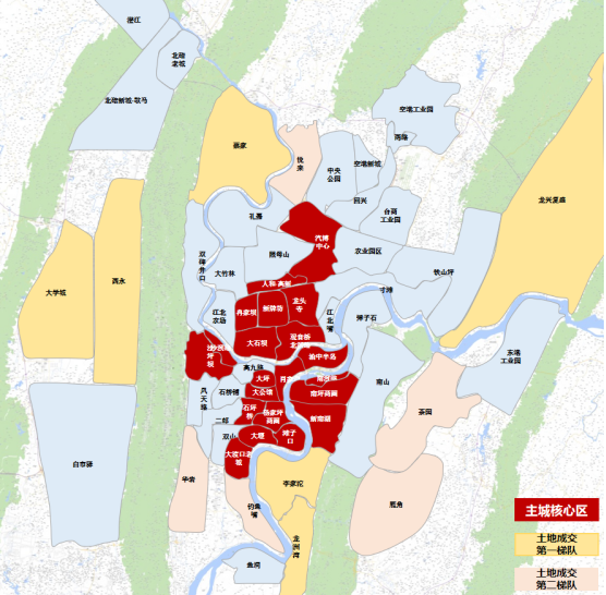 重庆主城区板块分布图