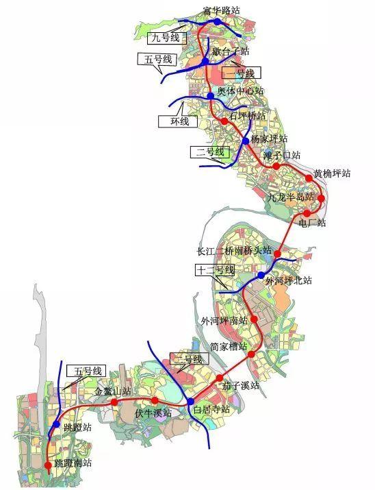 重庆市轨道交通5A线初设站点公布 快来看看路过你家了吗